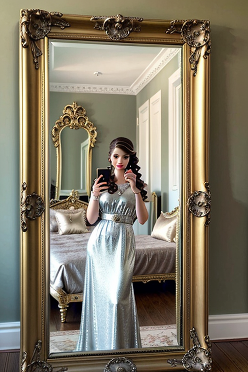 mirror photo poses girl